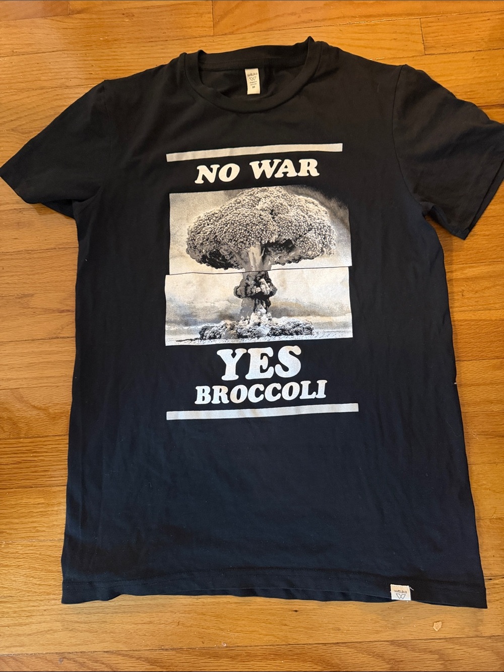 No War Yes Broccoli Graphic T-Shirt - Black